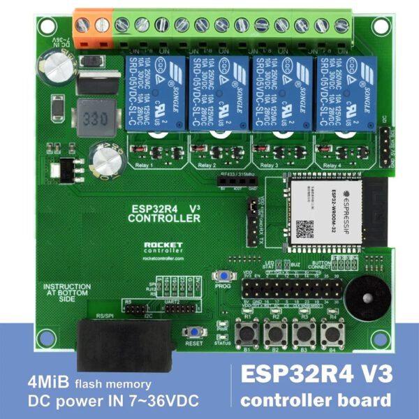 ESP Home assistant 4 Relais controller board TASMOTA Smart-Home-system ESP32R4 - Image 4