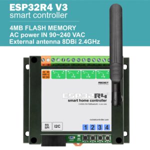 ESP Home assistant 4 Relais controller board TASMOTA Smart-Home-system ESP32R4